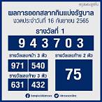 ออกหวยรัฐบาลวันนี้